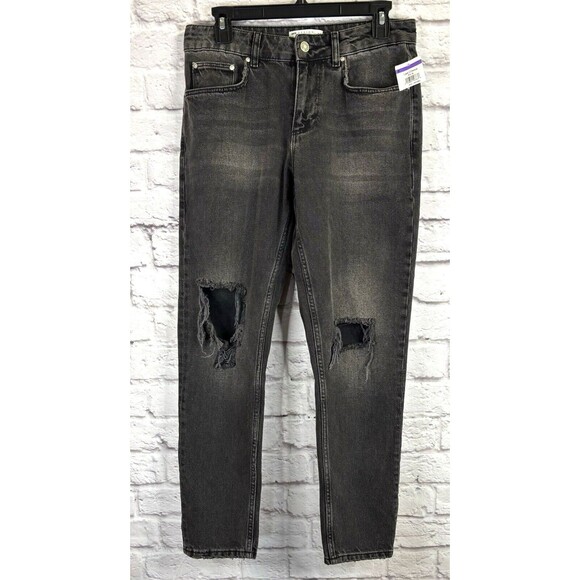 ASOS Design Men's Black Skinny Distressed Denim Jeans Ripped Size 28 x 30 NEW‎ - Picture 1 of 8